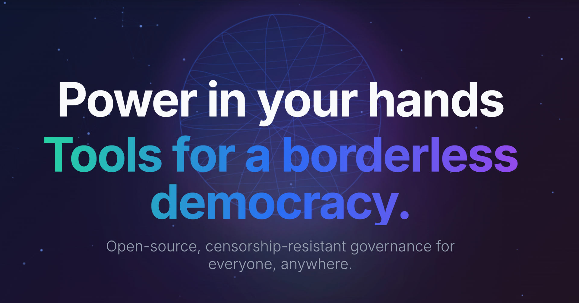 Democracy Earth Foundation - Power in Your Hands logo